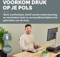 Muismat met polssteun Fellowes Breyta zwart-1