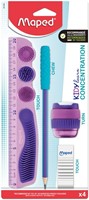 Tekenset Maped Kidy Learn Concentration set à 5 delen paars