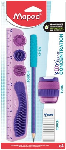Tekenset Maped Kidy Learn Concentration set à 5 delen paars