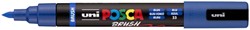 Paintmarker Uni POSCA PC-5BR brushpunt medium donkerblauw