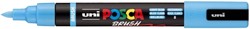 Paintmarker Uni POSCA PC-5BR brushpunt medium lichtblauw