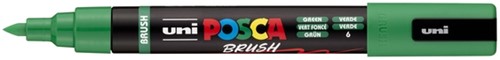 Paintmarker Uni POSCA PC-5BR brushpunt medium donkergroen