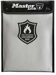 Brandwerende en waterbestendige documententas MasterLock 28x38cm