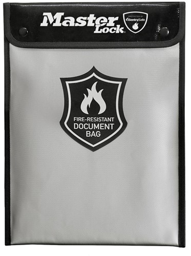 Brandwerende en waterbestendige documententas MasterLock 28x38cm