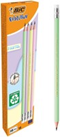 Potlood Bic HB met gom pastel assorti-2