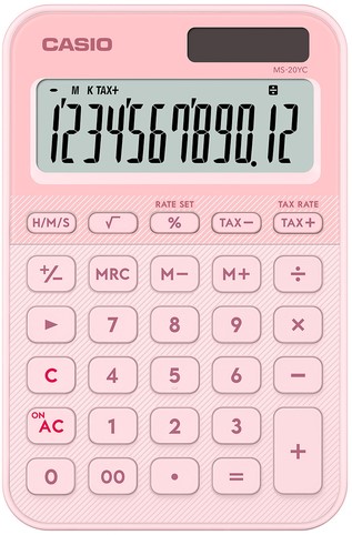 Rekenmachine Casio MS-20YC-LP roze