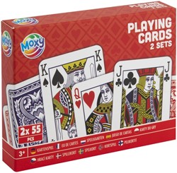 Speelkaarten Moxy set à 2 doosjes met 55 kaarten