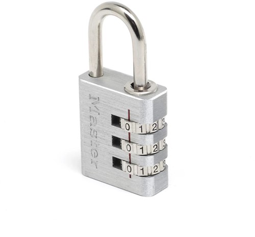 Hangslot MasterLock combinatieslot aluminium 30mm
