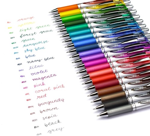 Gelschrijver Pentel BL77 Energel medium geel-2