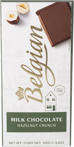 Chocolade The Belgian melk hazelnoot reep 100 gram