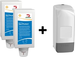 Zonnebrandcrèmedispenser Dreumex Sun Protect startpakket wit