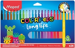 Viltstift Maped Color'Peps Long Life 2.0 set à 24 stuks assorti