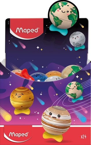 Puntenslijper Maped Planet display à 24 stuks assorti-2
