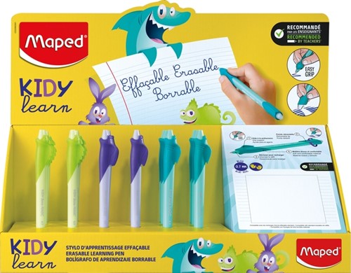 Oefenpen Maped Kidy Learn Magic uitwisbaar display à 18 stuks assorti-2