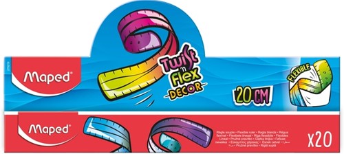 Liniaal Maped Twist 'n Flex Decor Animals 20cm display à 20 stuks assorti-2