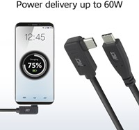 Kabel ACT USB-C standaard naar USB-C hoek 10Gbps 2m-1