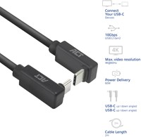 Kabel ACT USB-C hoek boven/beneden 10Gbps 2m-2
