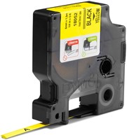 Labeltape Dymo Rhino industrieel krimpkous 6mm zwart op geel-2