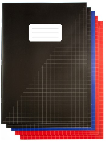 Schrift Kangaro A4 ruit 10mm 80 pagina's 60gr assorti pak  à 5 stuks