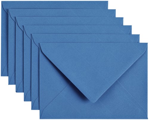 Envelop Papicolor C6 114x162mm donkerblauw pak à 6 stuks