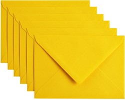 Envelop Papicolor C6 114x162mm dottergeel pak à 6 stuks