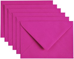 Envelop Papicolor C6 114x162mm felroze pak à 6 stuks