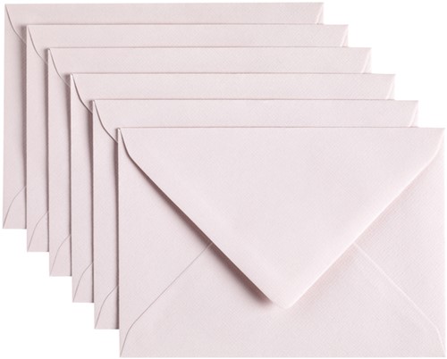 Envelop Papicolor C6 114x162mm lichtroze pak à 6 stuks