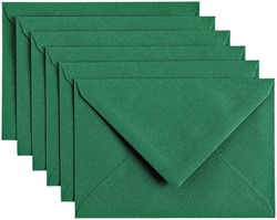 Envelop Papicolor C6 114x162mm dennengroen pak à 6 stuks