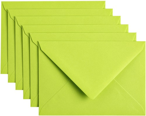 Envelop Papicolor C6 114x162mm appelgroen pak à 6 stuks