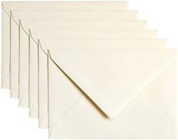 Envelop Papicolor C6 114x162mm metallic ivoor pak à 6 stuks