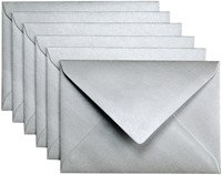 Envelop Papicolor C6 114x162mm metallic zilver pak à 6 stuks