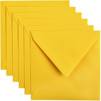 Envelop Papicolor 140x140mm dottergeel pak à 6 stuks