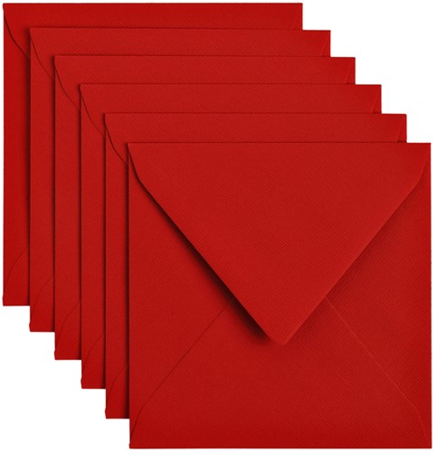 Envelop Papicolor 140x140mm rood pak à 6 stuks