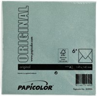 Envelop Papicolor 140x140mm dennengroen pak à 6 stuks-3