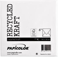 Envelop Papicolor 140x140mm kraft wit pak à 6 stuks-3