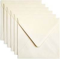 Envelop Papicolor 140x140mm metallic ivoor pak à 6 stuks