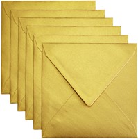 Envelop Papicolor 140x140mm metallic goud pak à 6 stuks