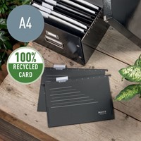 Hangmap Leitz Alpha Recycle A4 verticaal V-bodem zwart-3