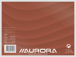Systeemkaart Aurora 200x150mm lijn met rode koplijn 210gr wit 100 vel