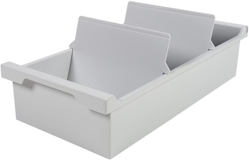 Kaartenbak Exacompta A6 trog kunststof grijs