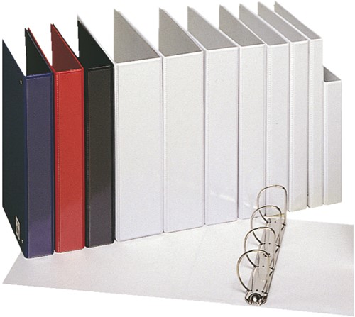 Presentatieringband Esselte Essentials panorama A4 4-rings D-mechaniek 25mm wit-3