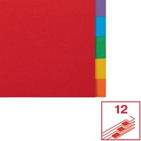 Tabbladen Esselte Economy A4 12-delig karton 11-rings assorti-7
