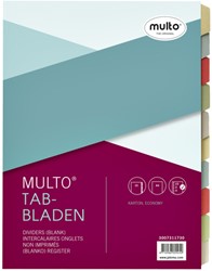 Tabbladen Multo A4 23-gaats 10-delig karton assorti