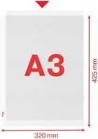 Showtas Esselte PP A3 recht 50 stuks-2