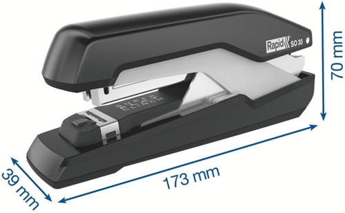 Nietmachine Rapid SO30 fullstrip 30 vel 24/6 zwart/rood-2