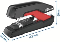 Nietmachine Rapid SO30c halfstrip 30vel 24/6 zwart/rood-3