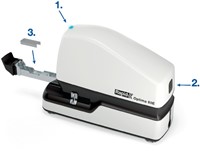 Nietmachine Rapid Optima 60E elektrisch contactloos 60 vel wit/zwart-2