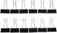 Papierklem MAUL 213 foldback 50mm zwart 12 stuks-2