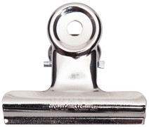 Papierklem MAUL Bulldog 50mm capaciteit 20mm zilver 10 stuks