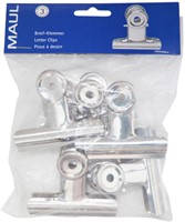 Papierklem MAUL Bulldog 70mm capaciteit 40mm zilver 5 stuks-6